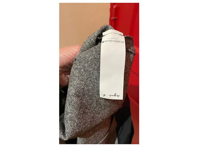 Shorts Agnès b. de lã e seda cinza - vista 6