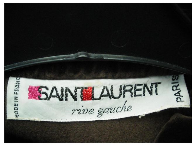 Saint Laurent Capa de lana marrón Castaño - vista 6