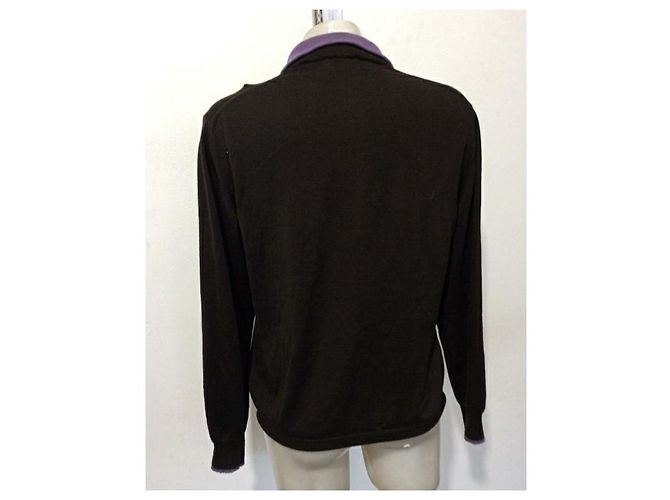 Suéter Etro Merino Lã Castanho escuro Roxo escuro - vista 5