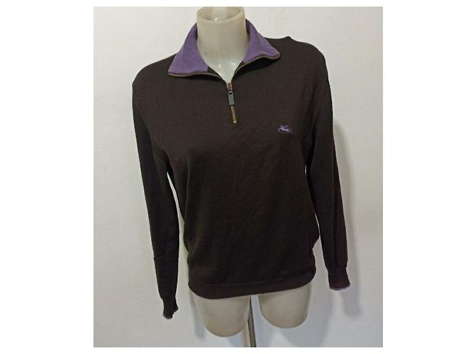 Suéter Etro Merino Lã Castanho escuro Roxo escuro - vista 7