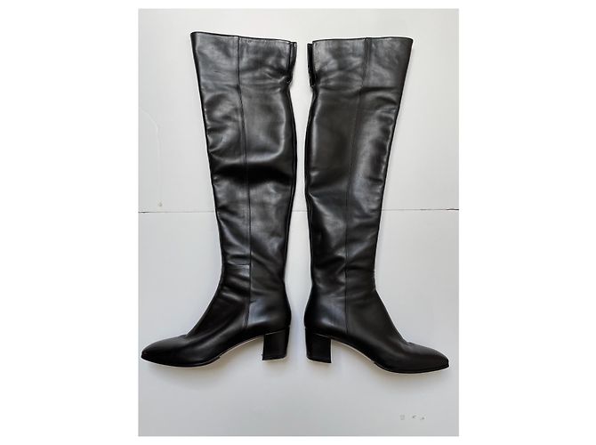 Gianvito Rossi Botas de piel negras Negro - vista 2