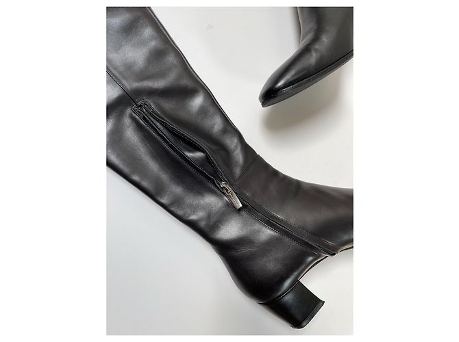Gianvito Rossi Botas de piel negras Negro - vista 5