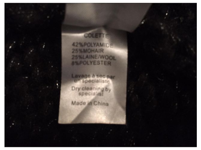 Mes Demoiselles ... lange Strickjacke, seltenes Colette-Modell Schwarz - Ansicht 10
