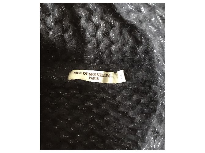 Mes Demoiselles ... lange Strickjacke, seltenes Colette-Modell Schwarz - Ansicht 8