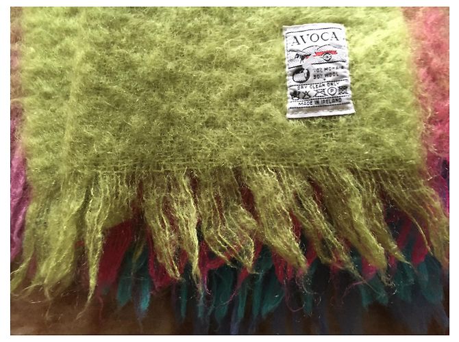 Autre Marque Bunter Mohair Schal Plaid Mehrfarben - Ansicht 5