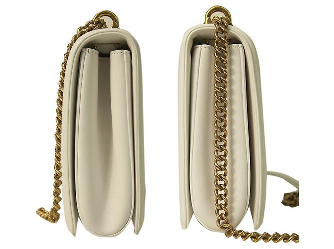 Dolce & Gabbana weiße große Devotion Tasche aus gestepptem Nappaleder - goldenes Herz - Ansicht 5