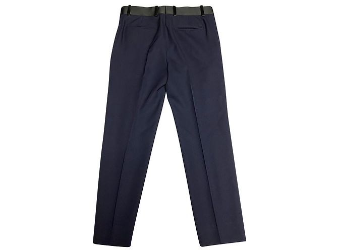 Céline Calça Reta Celine em Lã Azul - vista 4