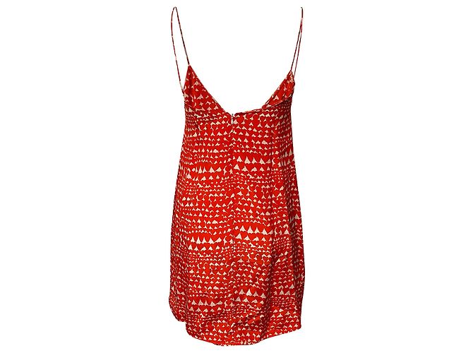 Stella Mc Cartney Stella Mccartney Abito sottoveste con stampa cuori in seta rossa Rosso - vista 2