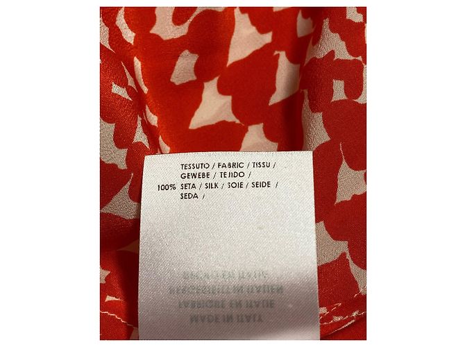 Stella Mc Cartney Stella Mccartney Abito sottoveste con stampa cuori in seta rossa Rosso - vista 8