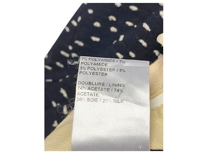 Calças Chloé Pattern em Lã Azul Marinho - vista 5