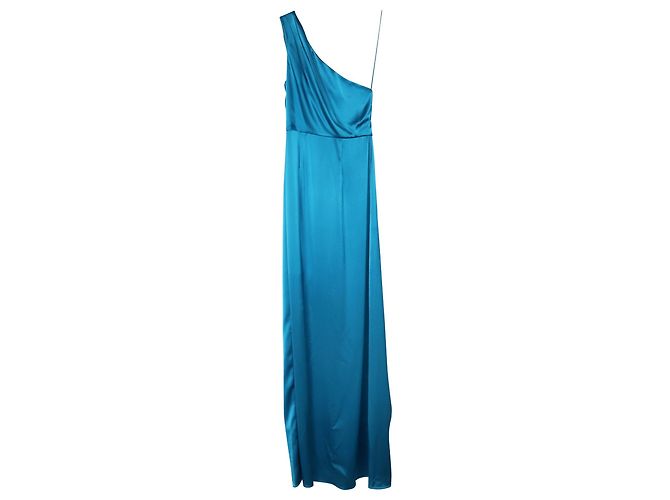 Abito da sera monospalla Zac Posen in triacetato blu - vista 4