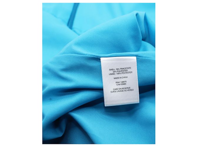 Abito da sera monospalla Zac Posen in triacetato blu - vista 7