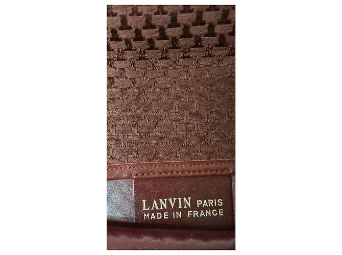 Pochette Lanvin in tela bordeaux Bordò - vista 6