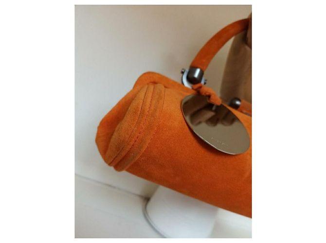 Pochette Givenchy in scamosciato arancione - vista 11