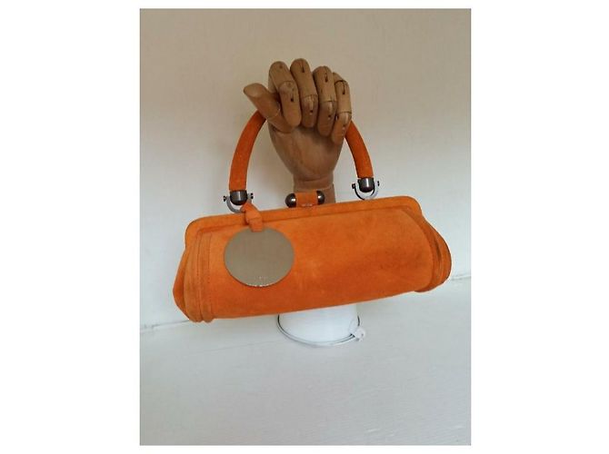 Pochette Givenchy in scamosciato arancione - vista 12
