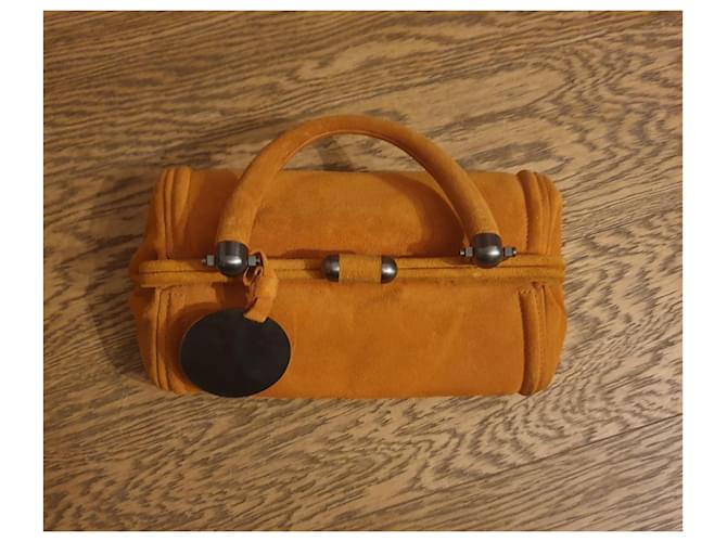 Pochette Givenchy in scamosciato arancione - vista 3