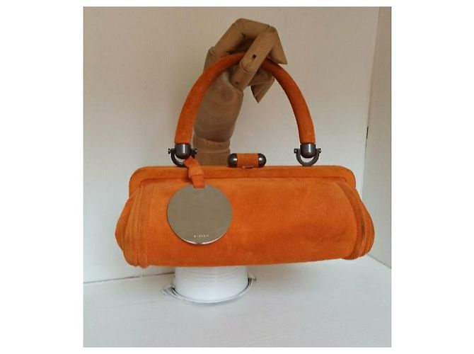 Pochette Givenchy in scamosciato arancione - vista 5