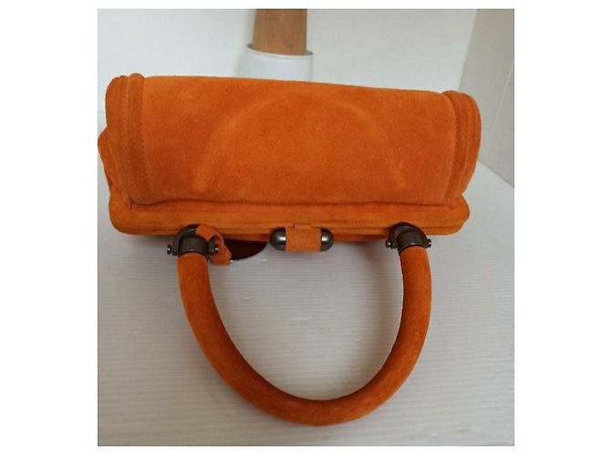 Pochette Givenchy in scamosciato arancione - vista 7