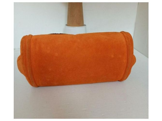 Pochette Givenchy in scamosciato arancione - vista 8