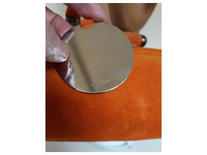 Pochette Givenchy in scamosciato arancione - vista 9