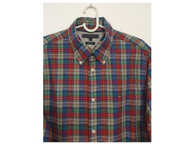 Tommy Hilfiger Baumwoll-Hemd mit Tartan-Muster Langarm Größe M Mehrfarben - Ansicht 2