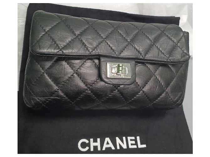 2.55 Marsupio/marsupio chanel uniforme Nero Argento - vista 12