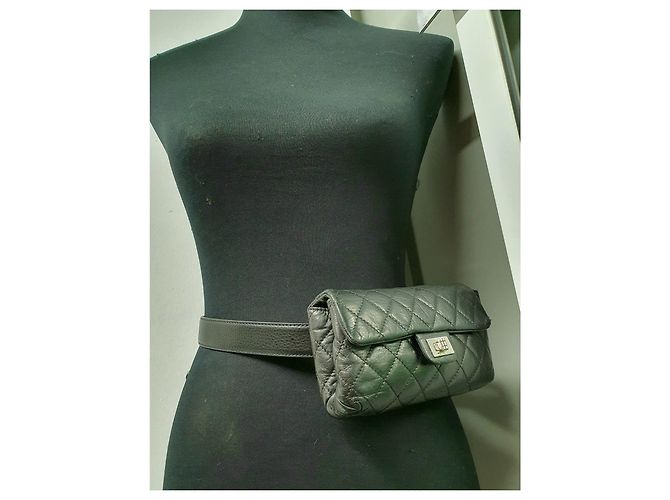 2.55 Marsupio/marsupio chanel uniforme Nero Argento - vista 13
