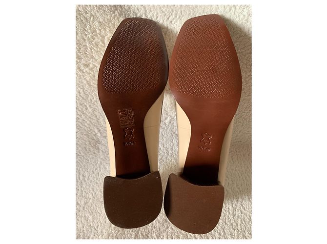 Tory Burch Mocassini alti pelle panna Crudo - vista 9