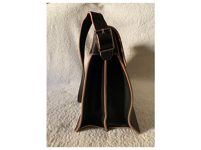 Céline Bolsa de ombro em couro preto Diamond - vista 10