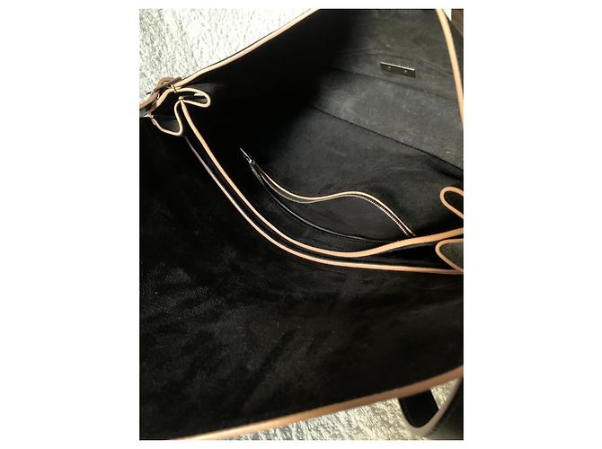 Céline Bolsa de ombro em couro preto Diamond - vista 13