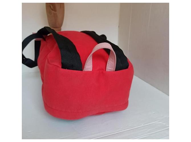 Fendi zaino rosso con patch - vista 10