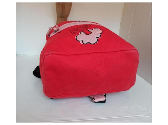 Fendi zaino rosso con patch - vista 11