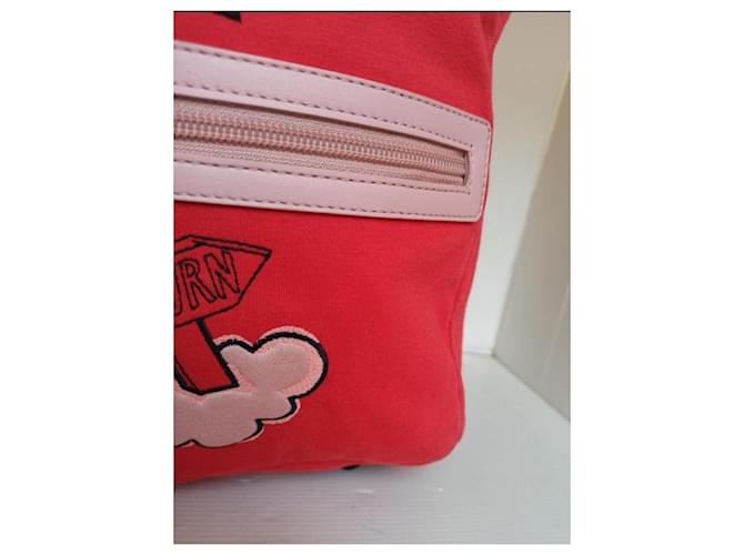 Fendi zaino rosso con patch - vista 13