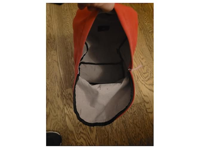 Fendi zaino rosso con patch - vista 5