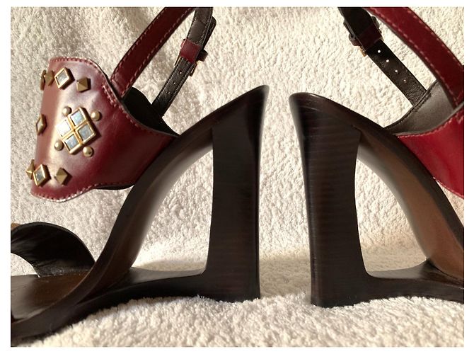 Tory Burch Sandali alti Kingsbridge Bordò - vista 11