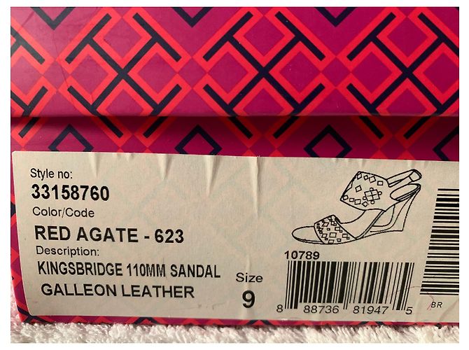 Tory Burch Sandali alti Kingsbridge Bordò - vista 13