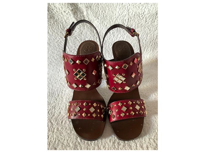 Tory Burch Sandali alti Kingsbridge Bordò - vista 2
