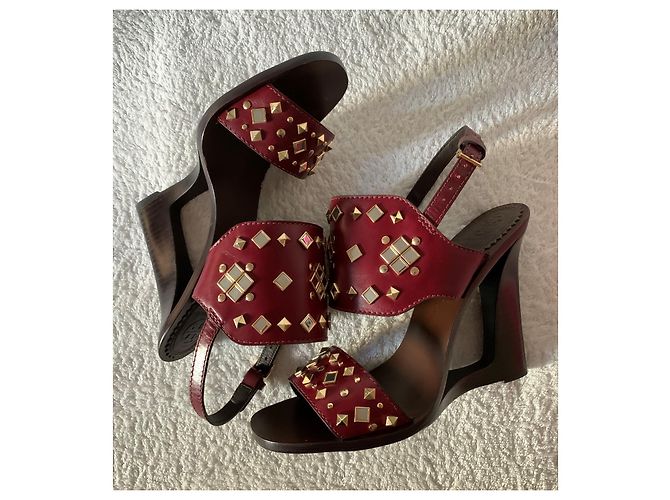 Tory Burch Sandali alti Kingsbridge Bordò - vista 7