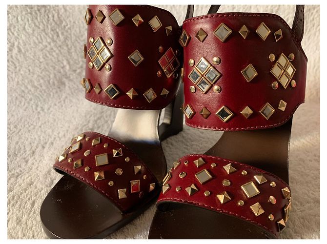 Tory Burch Sandali alti Kingsbridge Bordò - vista 8