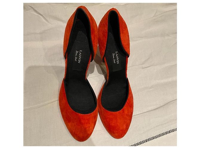 Décolleté Lanvin in pelle rossa Rosso - vista 2