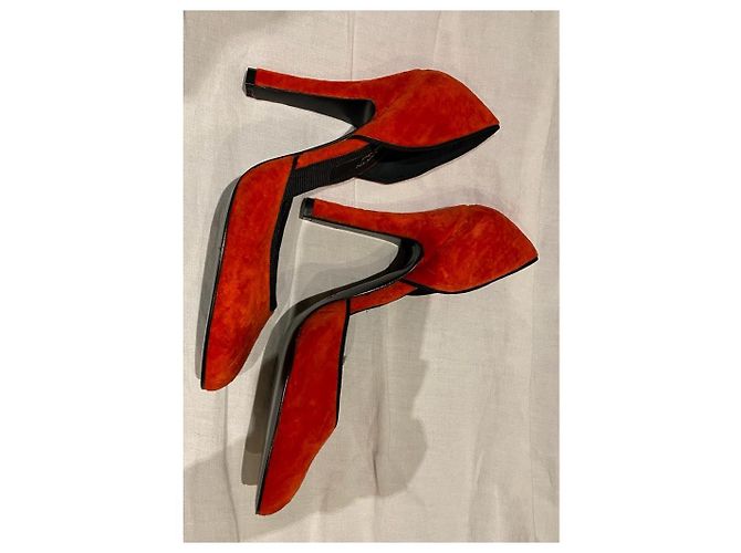 Décolleté Lanvin in pelle rossa Rosso - vista 3