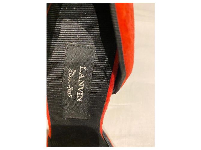 Décolleté Lanvin in pelle rossa Rosso - vista 4