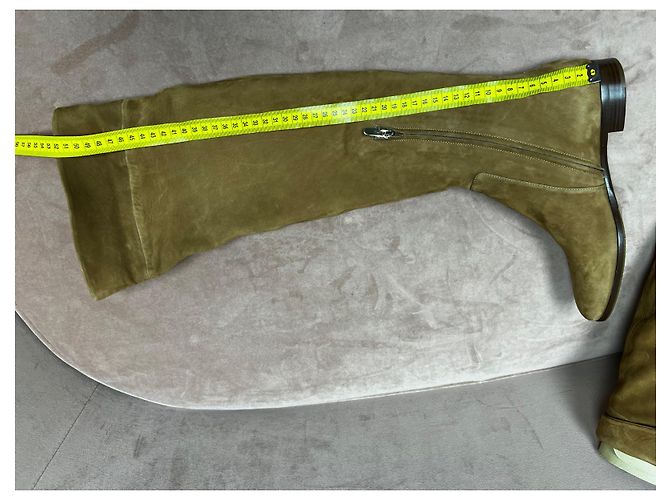 Sergio Rossi Wildleder Stiefel Camel - Ansicht 17