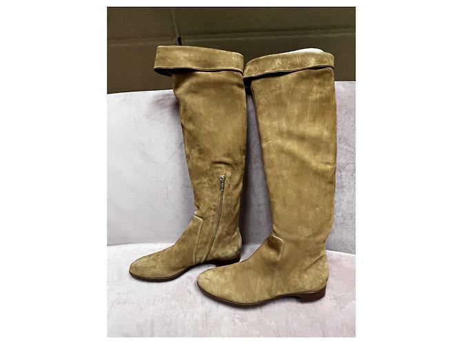 Sergio Rossi Wildleder Stiefel Camel - Ansicht 20