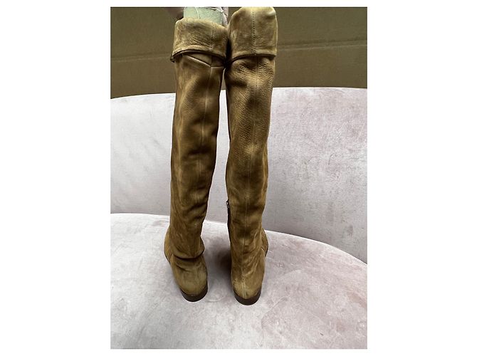 Sergio Rossi Wildleder Stiefel Camel - Ansicht 4