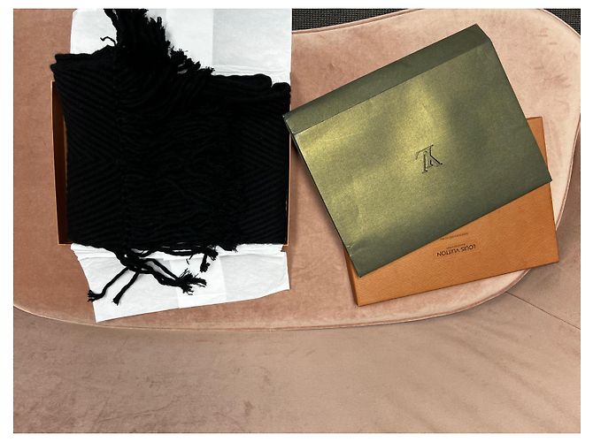 Louis Vuitton Schal Schwarz aus Wolle und Kaschmir - Ansicht 2