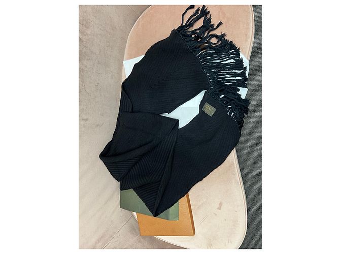 Louis Vuitton Schal Schwarz aus Wolle und Kaschmir - Ansicht 3