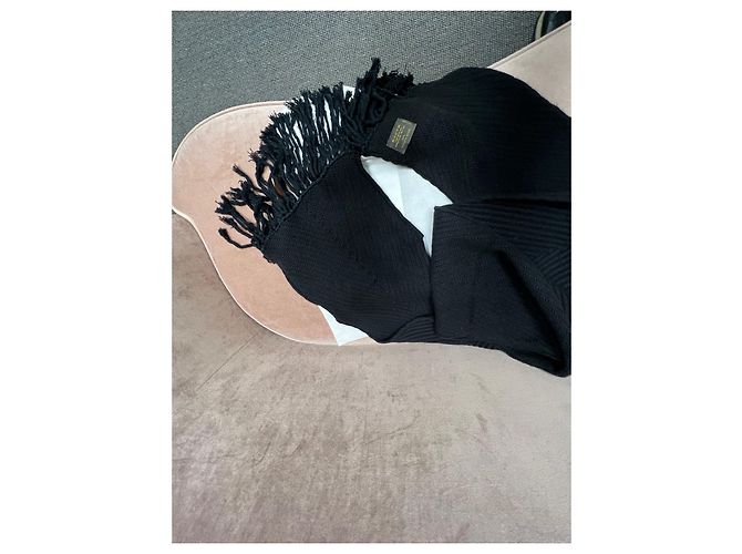 Louis Vuitton Schal Schwarz aus Wolle und Kaschmir - Ansicht 4