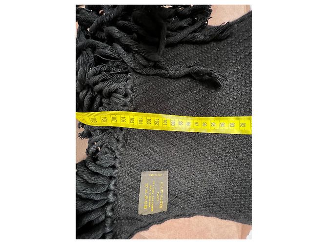 Louis Vuitton Schal Schwarz aus Wolle und Kaschmir - Ansicht 7