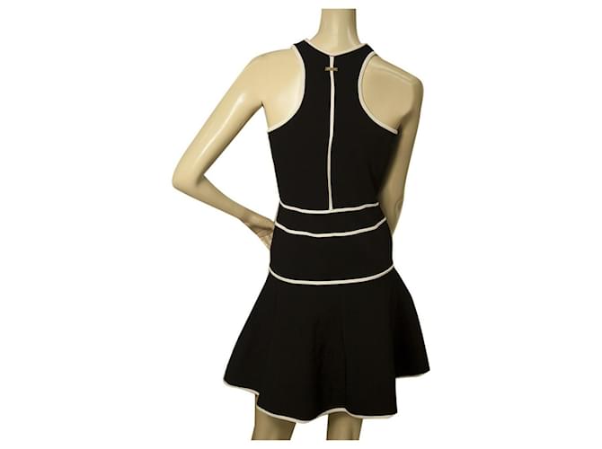 Dsquared2 DSquared DS2 Minirobe noire ajustée élastiquée sans manches